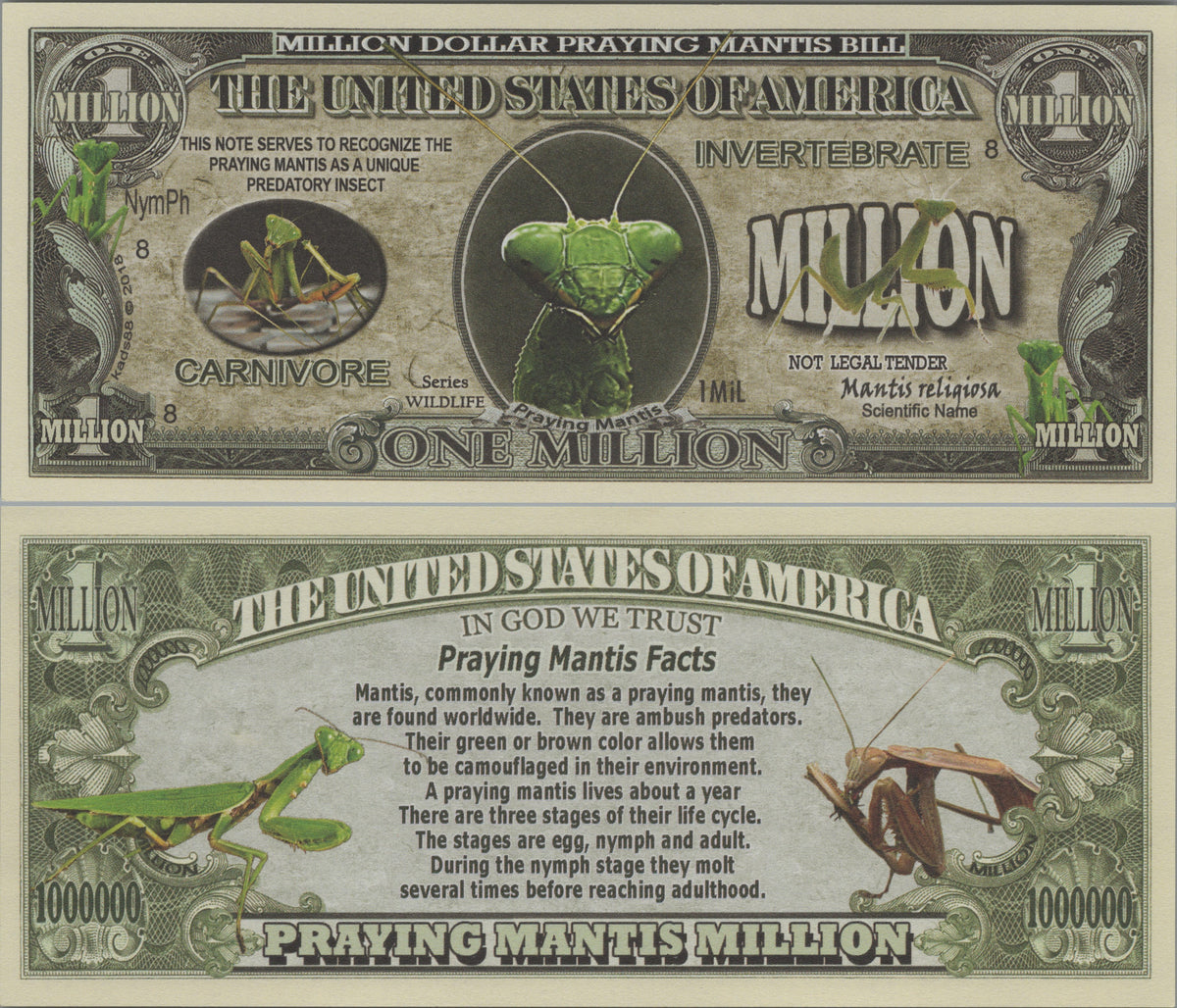 Praying Mantis, Fantasy Million Note, Wildlife Series