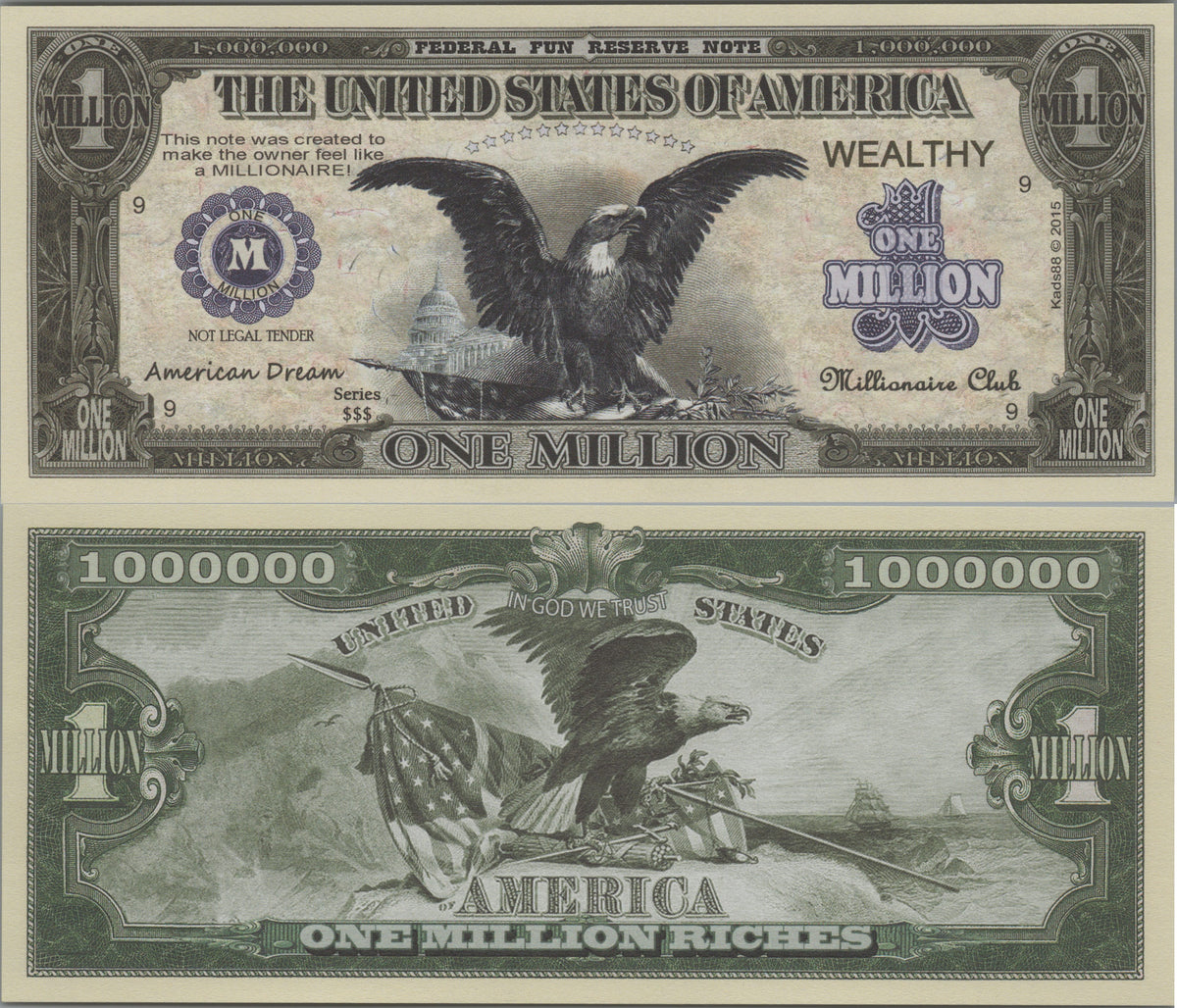 American Dream, Fantasy Million Note; features Bald Eagles