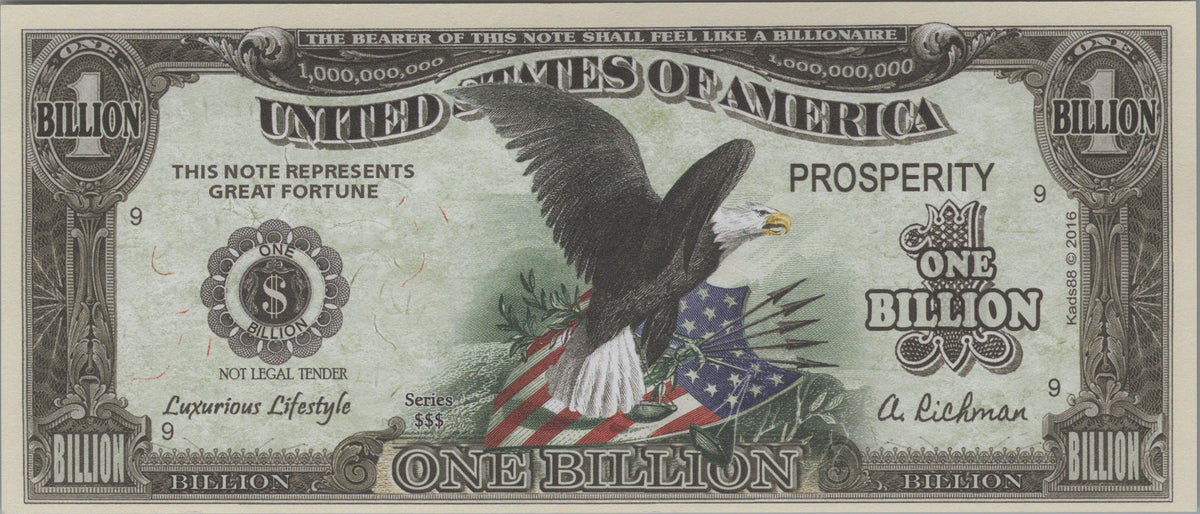Prosperity Billion, Fantasy Note; features Declaration of Independence Signing