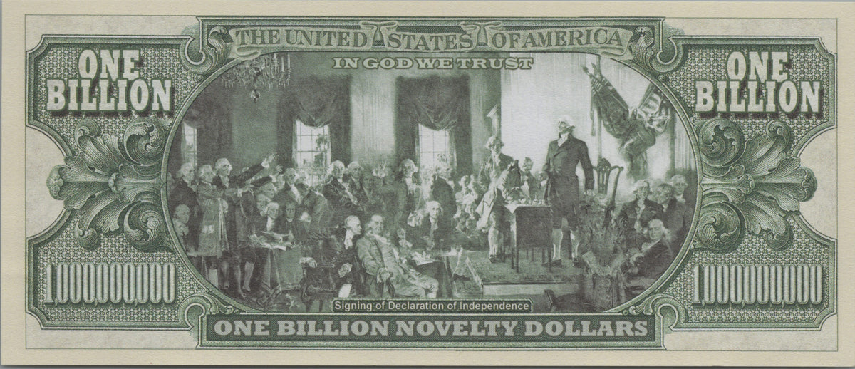 Prosperity Billion, Fantasy Note; features Declaration of Independence Signing