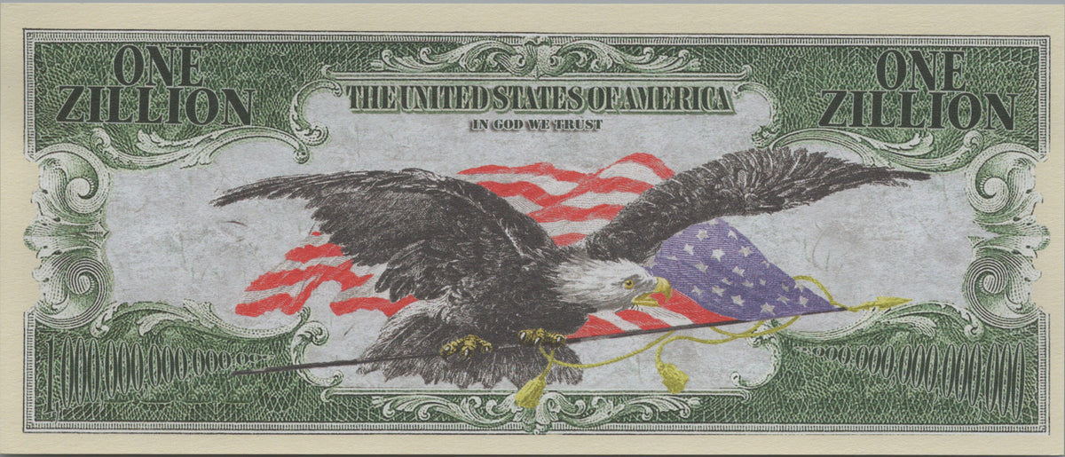 Unlimited Wealth & Opportunity Zillion, Fantasy Note; features Bald Eagles