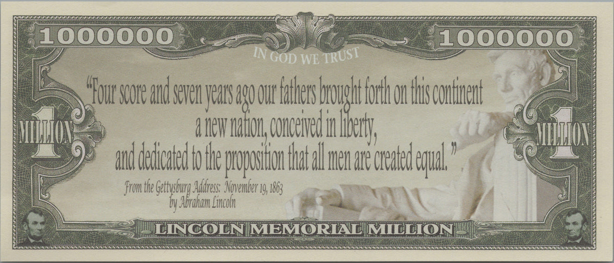 Abraham Lincoln Founding Fathers Million, Fantasy Note, Liberty Series
