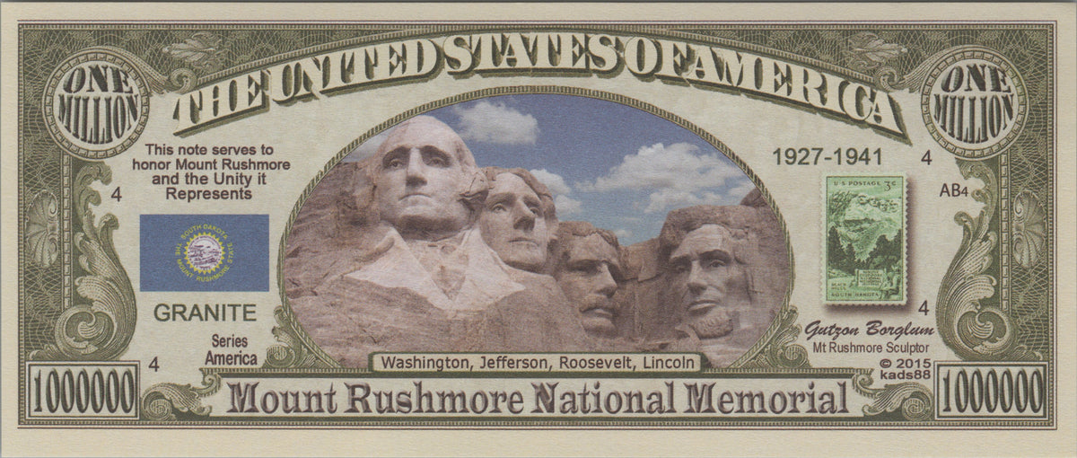 Mount Rushmore National Memorial Million, Fantasy Note, America Series