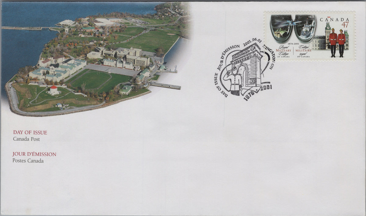 Canada 2001 Royal Military College 125th Anniversary First Day Cover, Scott 1906