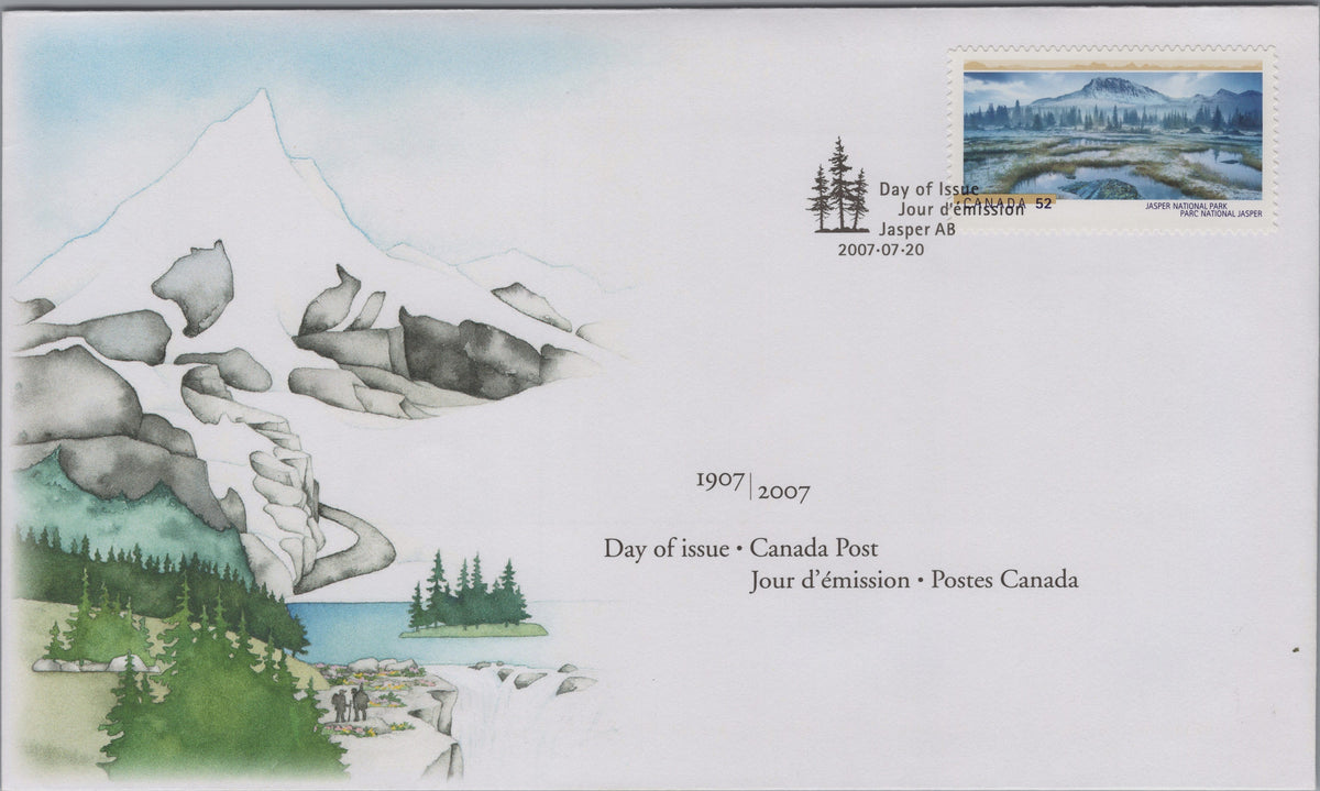 Canada 2007 Jasper National Park Centenary First Day Cover, Scott 2224