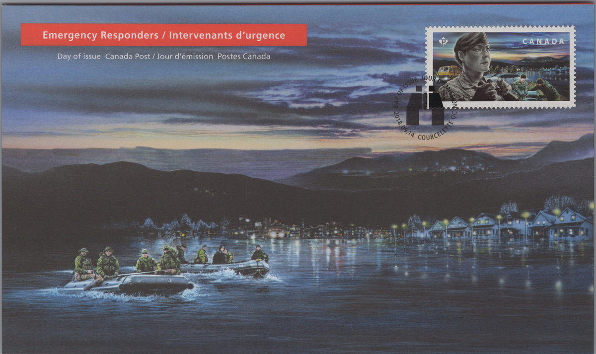 Canada 2018 Search and Rescue Experts First Day Cover, Scott 3128, front